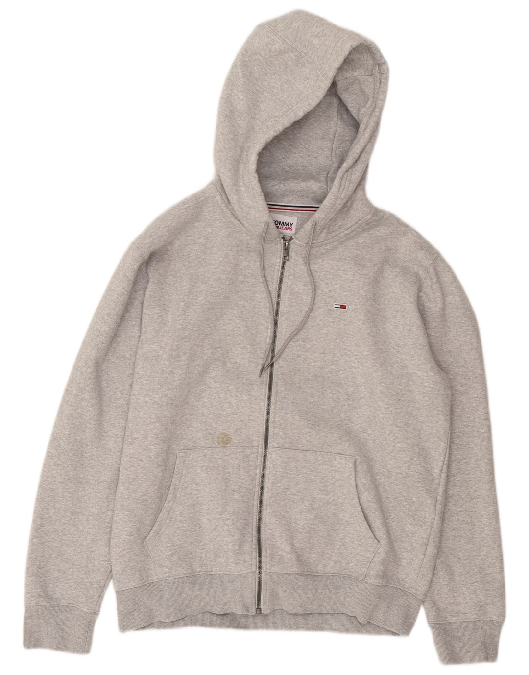 Pulover pentru bărbați Tommy Hilfiger, cu fermoar, bumbac mare, gri