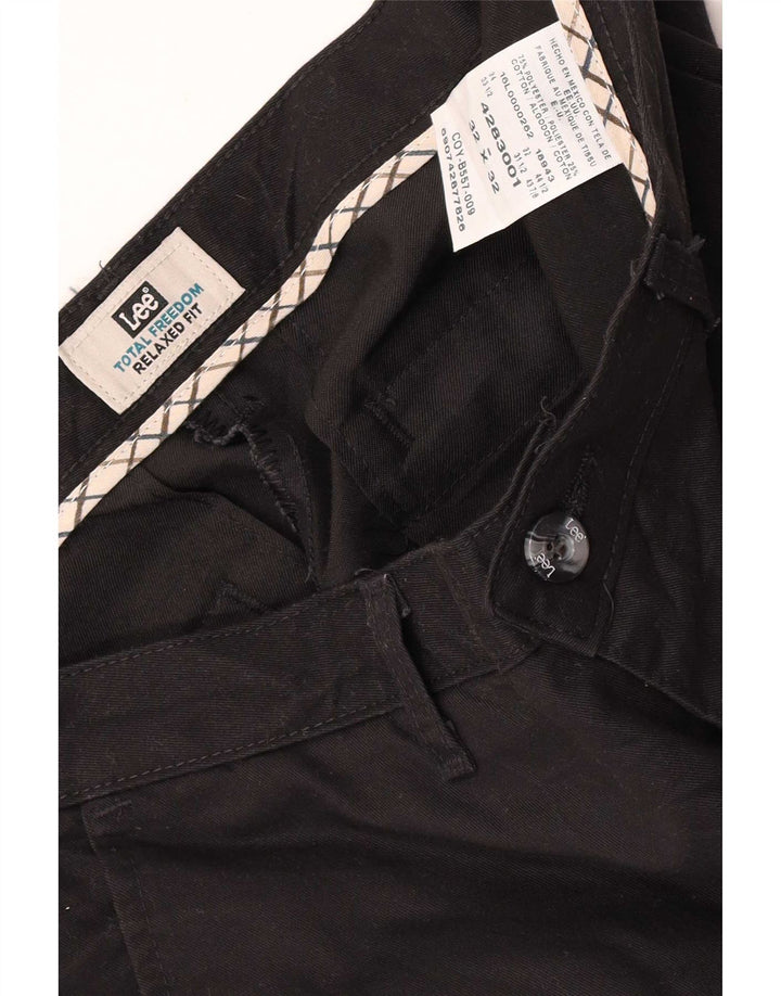 Pantaloni chino pentru bărbați Lee, relaxați, L32 L32, poliester negru