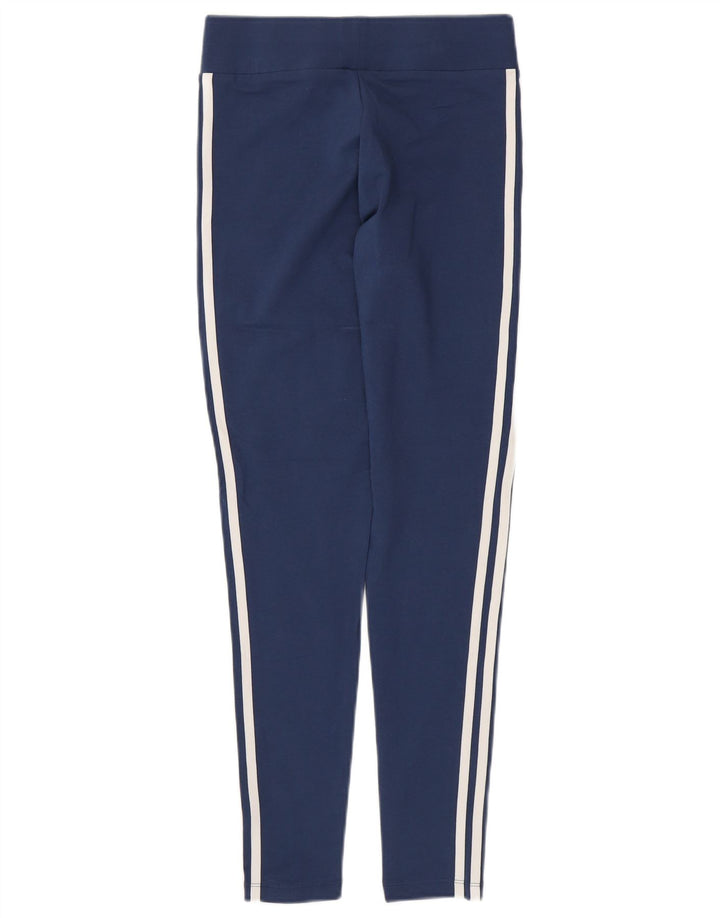 Leggings pentru femei ADIDAS UK 10 mici din bumbac bleumarin