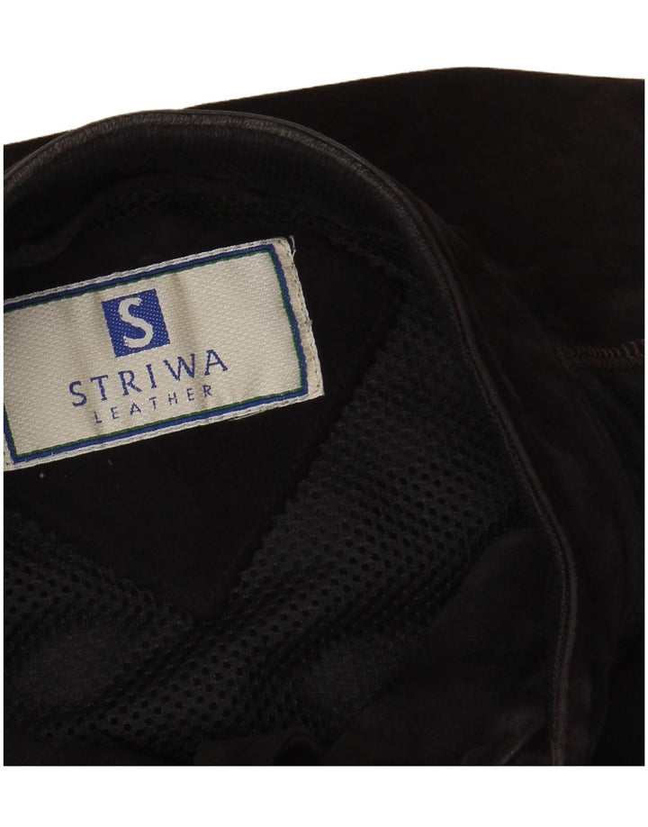 STRIWA Gilet de piele intoarsa pentru barbati UK 38 Medium Bleumarin Piele