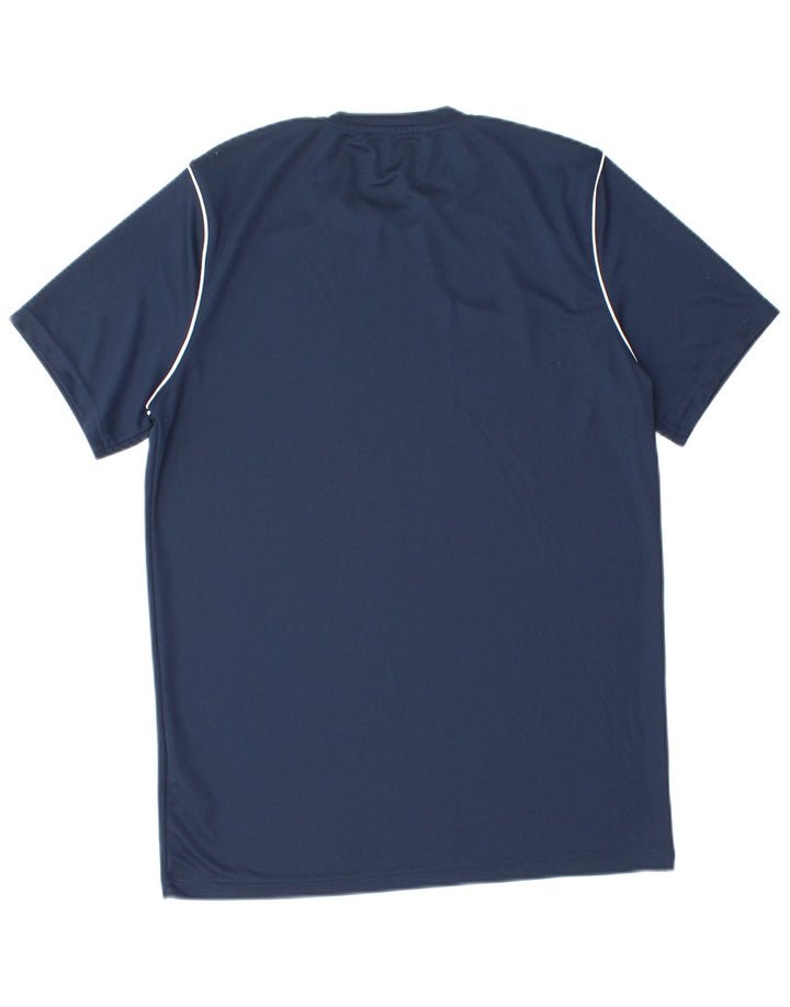 NIKE Mens Dri Fit Slim Fit T-Shirt Top Medium Navy Blue Polyester