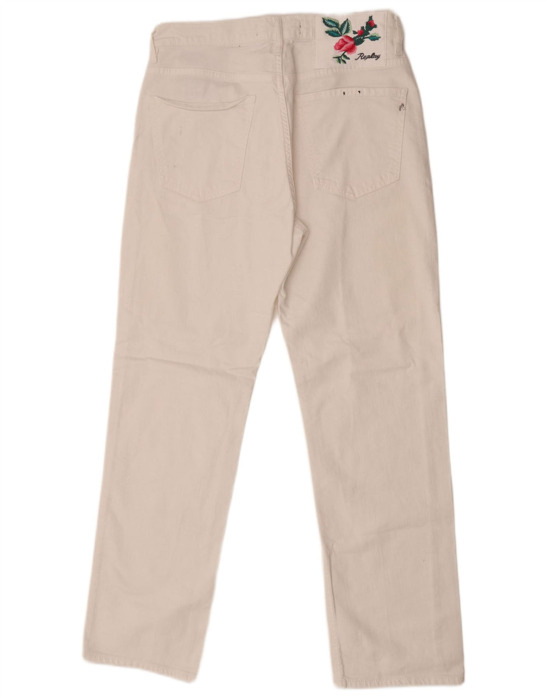 Replay blugi drepti pentru femei W28 L29 bumbac alb