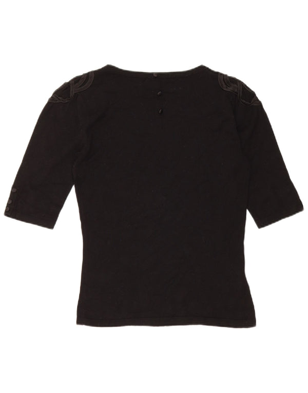Bluză pentru femei Laura Ashley Top UK 8 Small Black Floral Viscose