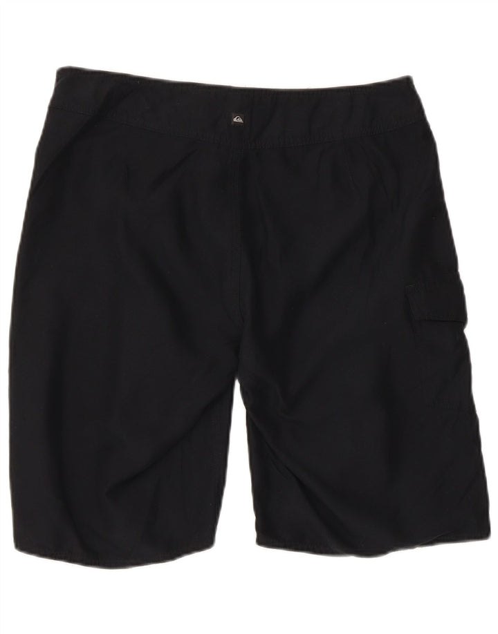 Pantaloni scurți de înot grafic Quiksilver pentru bărbați, poliester negru mic