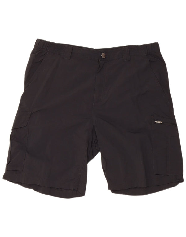 Pantaloni scurți cargo Omni-Shade pentru bărbați COLUMBIA W36, nailon mare, negru