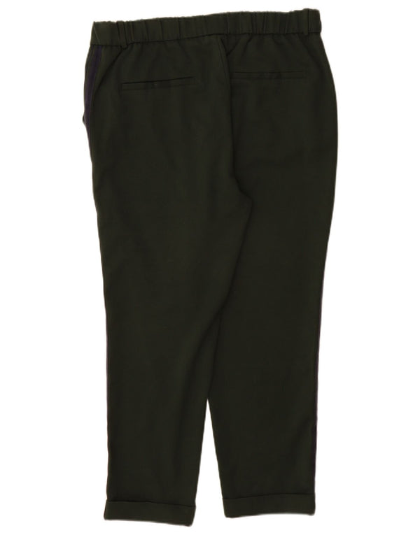 Pantaloni tăiați drept Trafaluc pentru femei Zara L30 L25 Kaki