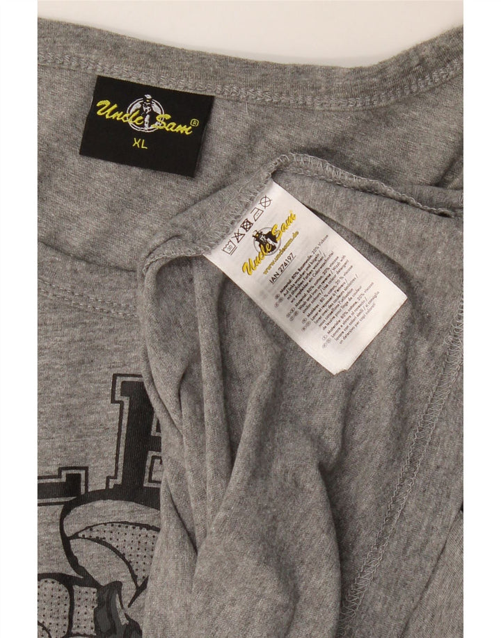 Vesta grafică pentru bărbați UNCLE SAM XL bumbac gri