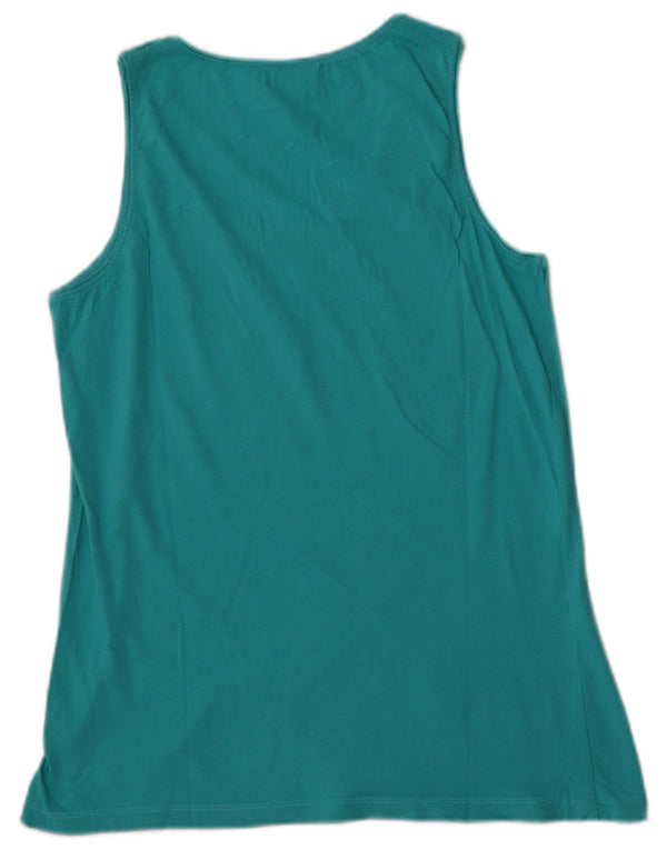 Vest Top pentru femei Lotto UK 10 Bumbac turcoaz mic