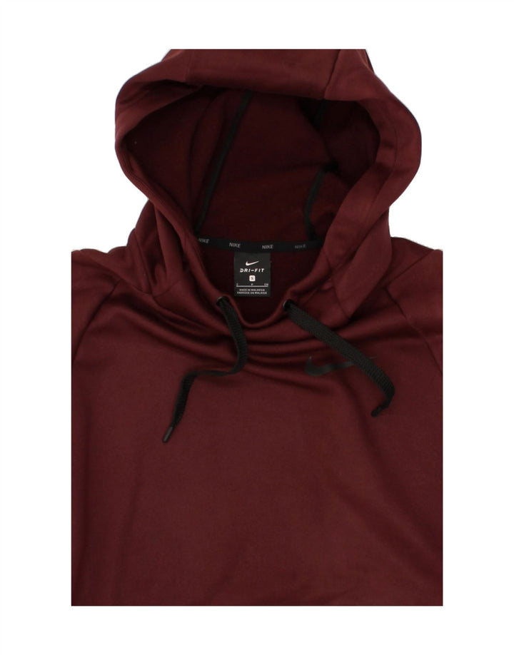 NIKE Mens Hoodie Jumper Small Maroon Polyester Vintage Nike and Second-Hand Nike from Messina Hembry 