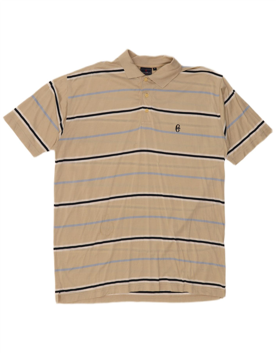 CONTE OF FLORENCE Tricou polo pentru bărbați XL, bumbac cu dungi bej