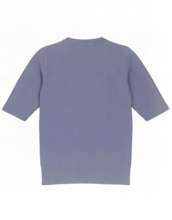 Pulover pentru femei Marks & Spencer cu decolteu triplu UK 8 Small Blue