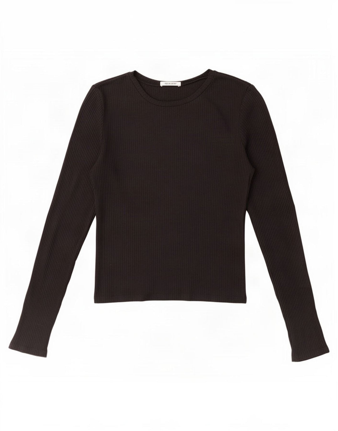Crop Top pentru femei Zara cu mânecă lungă UK 14 mare negru