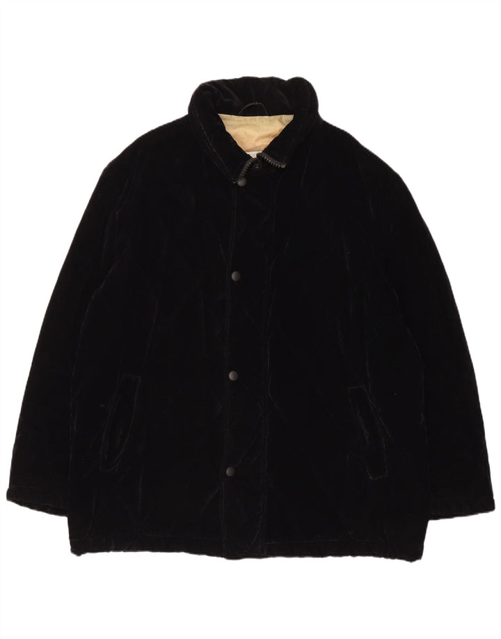 Jachetă de vânt matlasată pentru bărbați Trussardi IT 54 2XL, bumbac negru