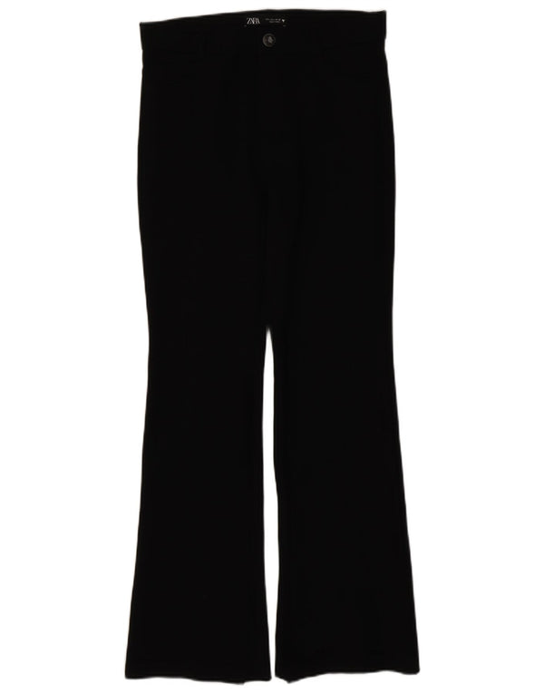 Pantaloni de damă Zara Casual Flare L30 L30 Negru Viscoză