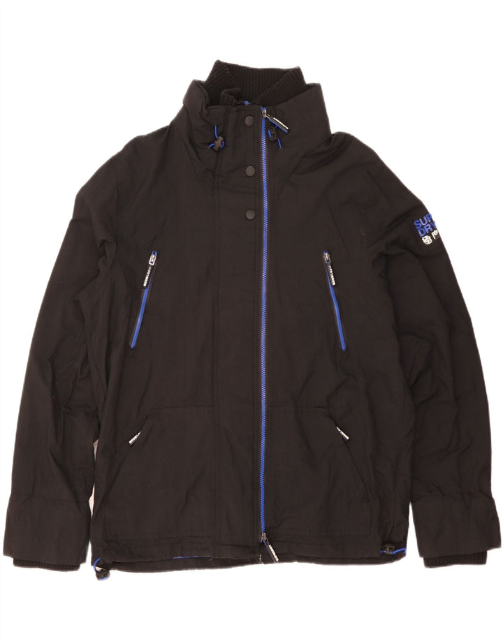 SUPERDRY Jachetă de ploaie grafică The Wind Attacker pentru bărbați UK 44 2XL Nylon negru