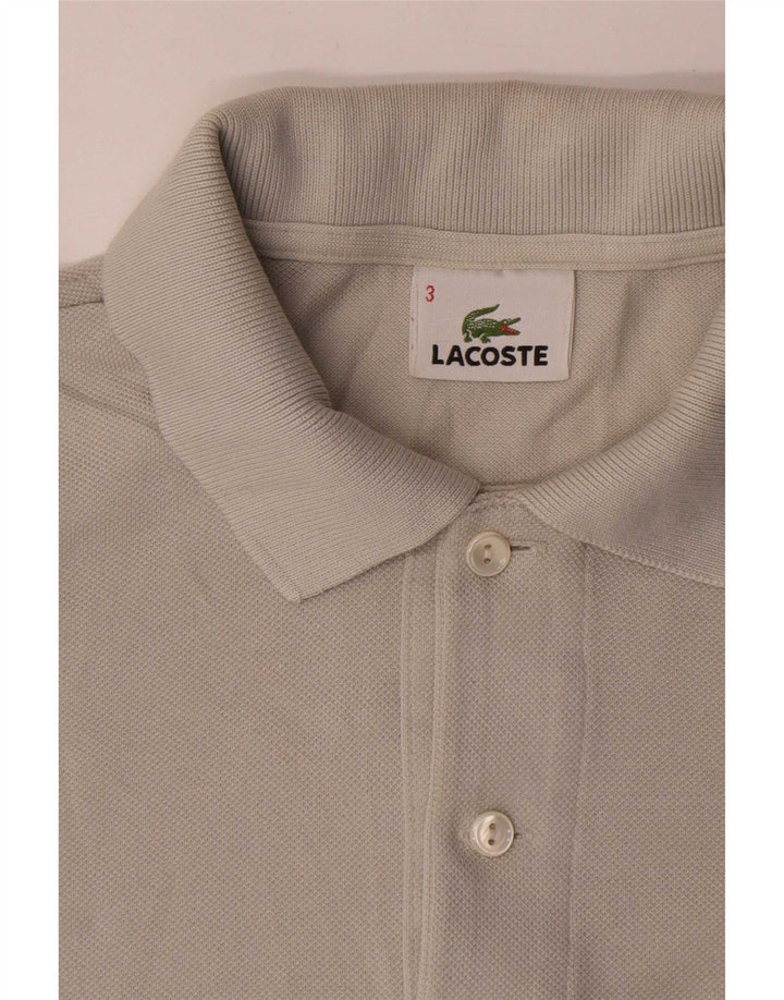 Tricou polo Lacoste pentru bărbați, mărimea 3, bumbac gri mic