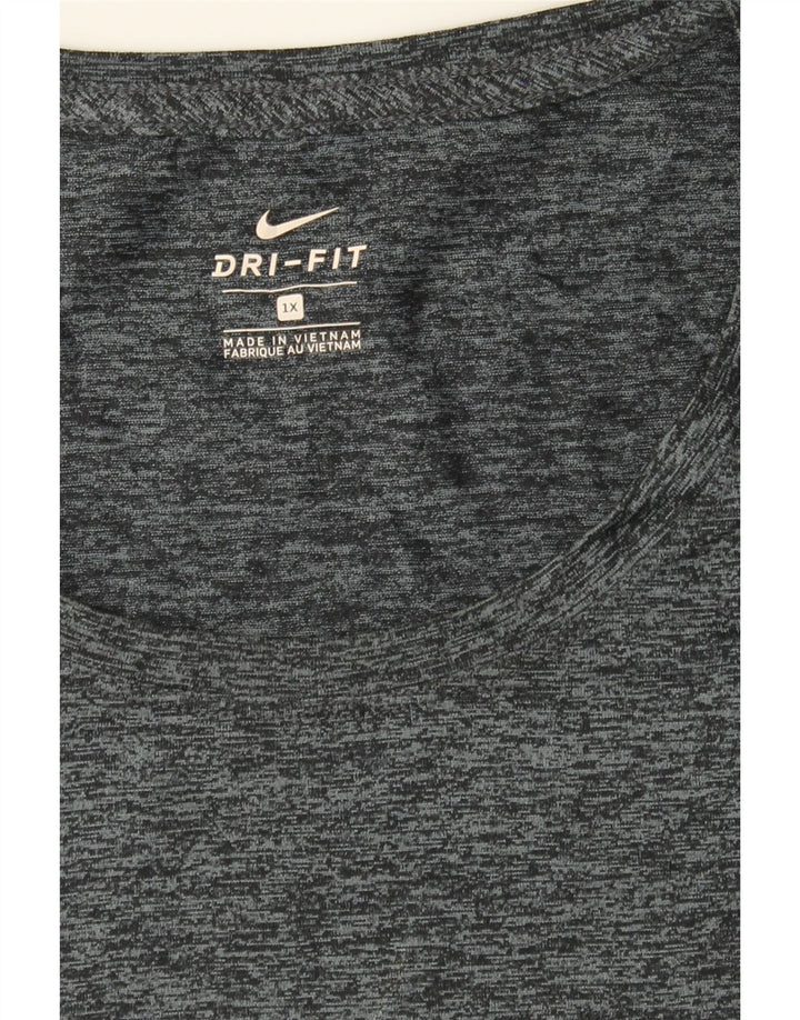 NIKE Womens Dri Fit T-Shirt Top UK 18 XL Grey Polyester Vintage Nike and Second-Hand Nike from Messina Hembry 