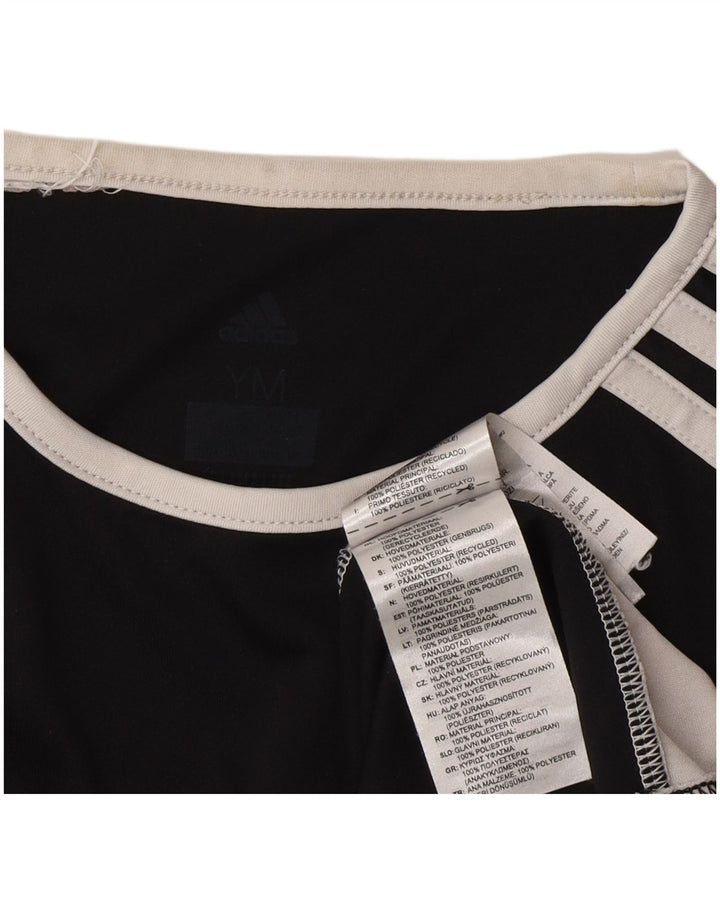 Tricou Băieți Adidas Top 11-12 Ani Mediu Negru Poliester Bloc de culoare