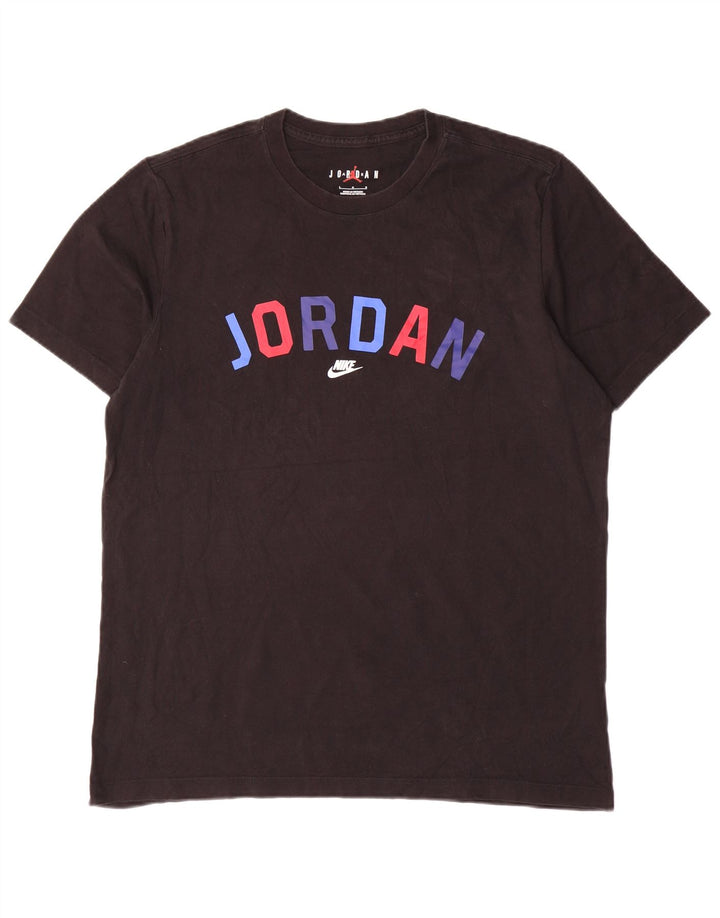 Tricou grafic Jordan pentru bărbați Top mare din bumbac negru