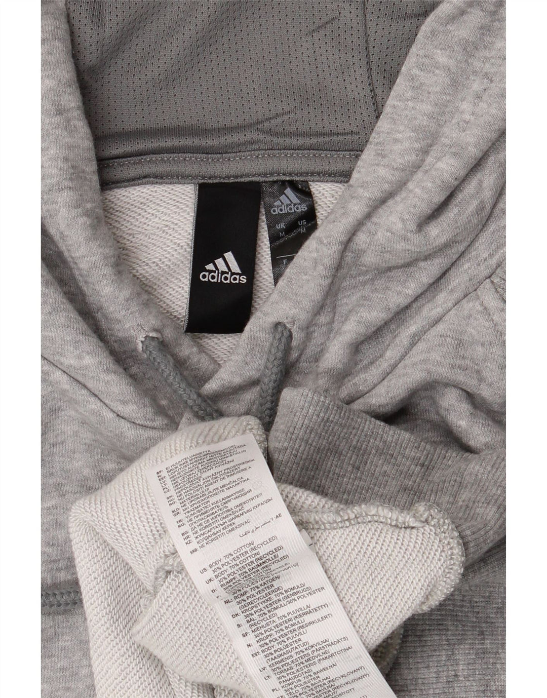 Pulover Adidas pentru bărbați, bumbac cu pete, gri mediu