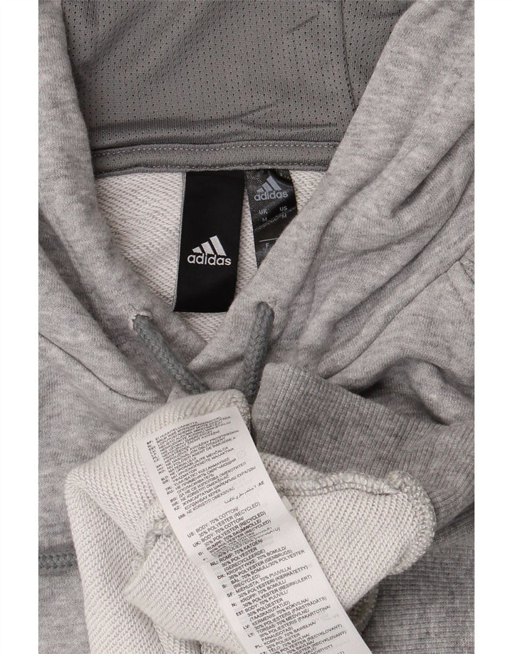 Pulover Adidas pentru bărbați, bumbac cu pete, gri mediu