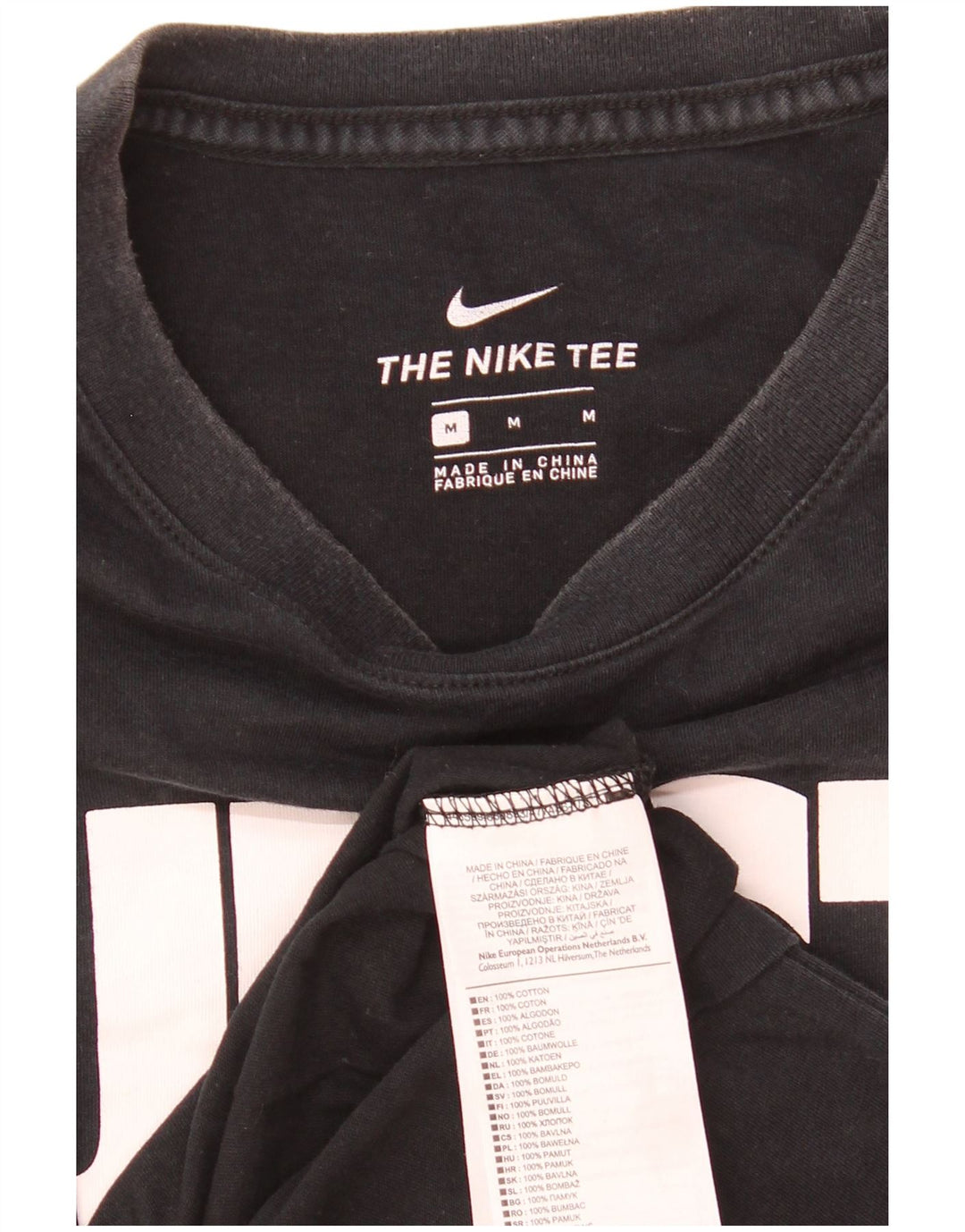 Tricou grafic Nike pentru bărbați Top mediu negru bumbac