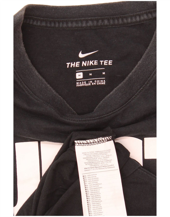 Tricou grafic Nike pentru bărbați Top mediu negru bumbac