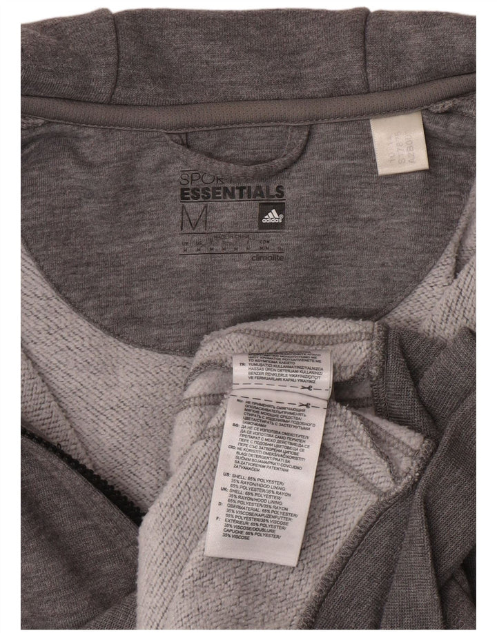 Pulover Adidas Climalite Zip pentru bărbați, poliester, gri mediu