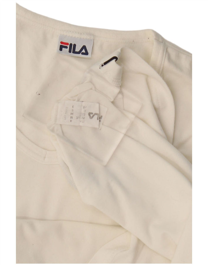 Tricou Fila Femei Top UK 14 Medium White Bumbac