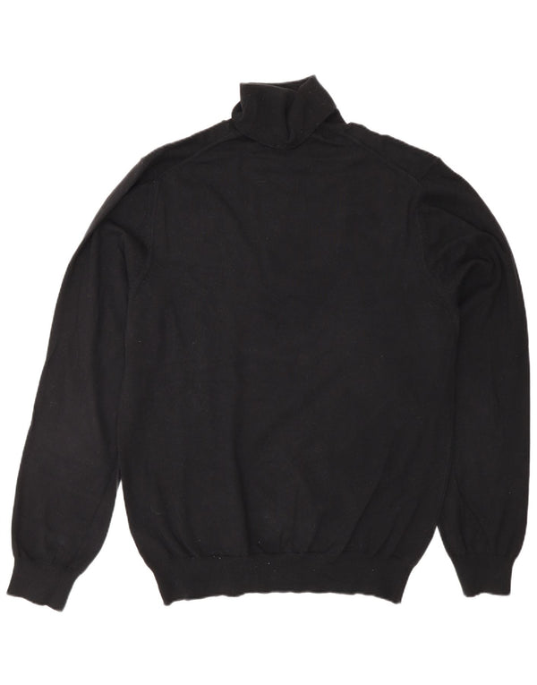French Connection Pulover cu gât rulat pentru femei UK 14 Bumbac mediu negru