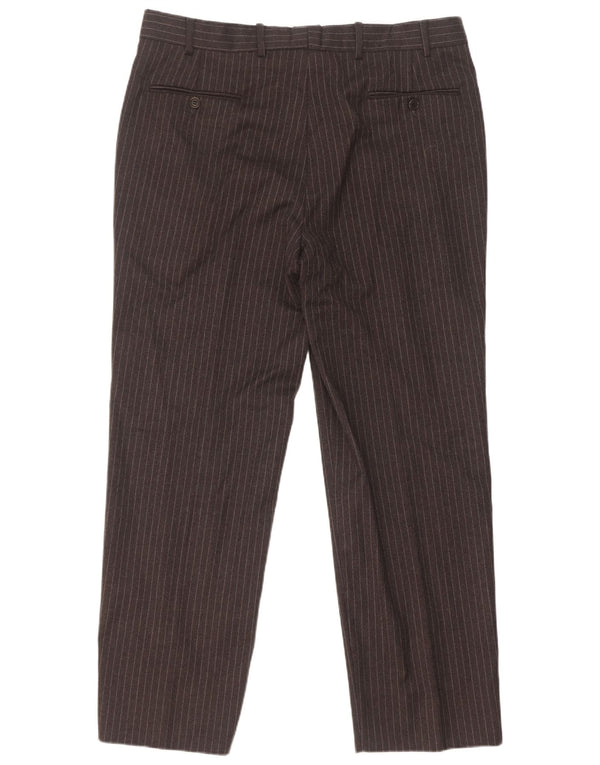 Cerruti 1881 Pantaloni drepți pentru bărbați L37 L30 maro cu dungi