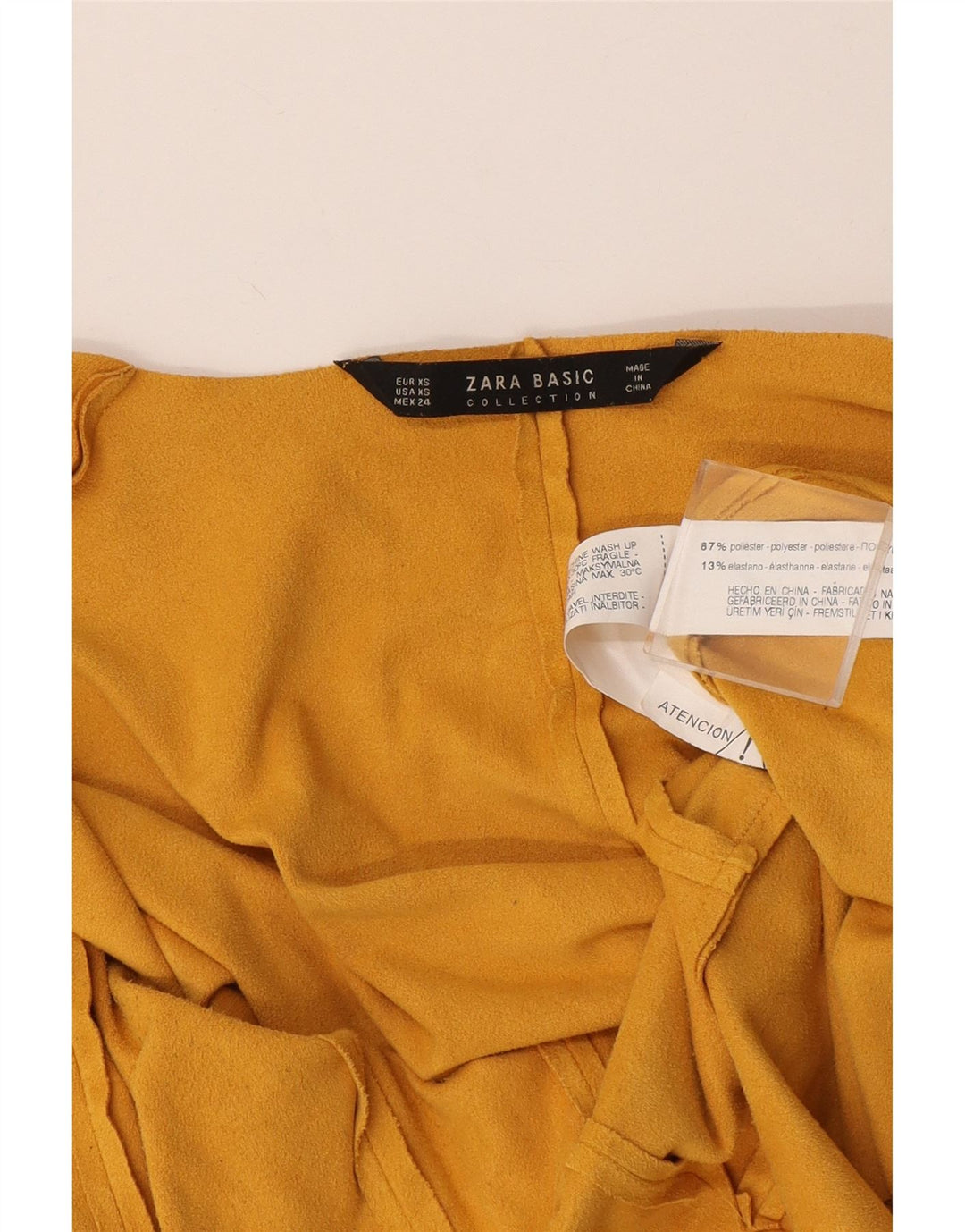 Jachetă Blazer oversize pentru femei Zara UK 6 XS Poliester galben