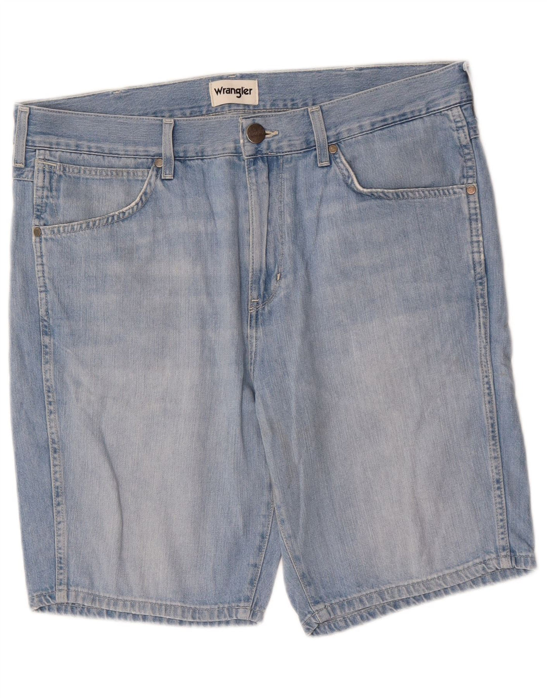 Pantaloni scurți din denim pentru bărbați WRANGLER W33, bumbac albastru mediu