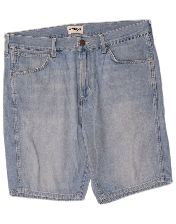 Pantaloni scurți din denim pentru bărbați WRANGLER W33, bumbac albastru mediu