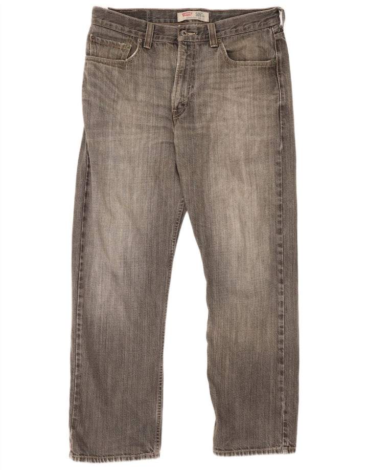 LEVI'S Blugi 505 drepti pentru bărbați W33 L30 bumbac gri