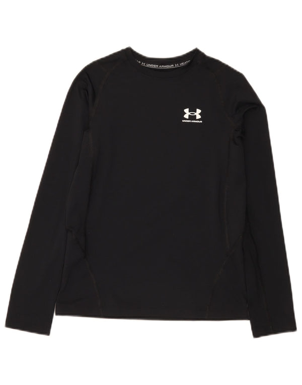 Under Armour Boys Heat Gear Top cu mânecă lungă 9-10 ani mediu negru
