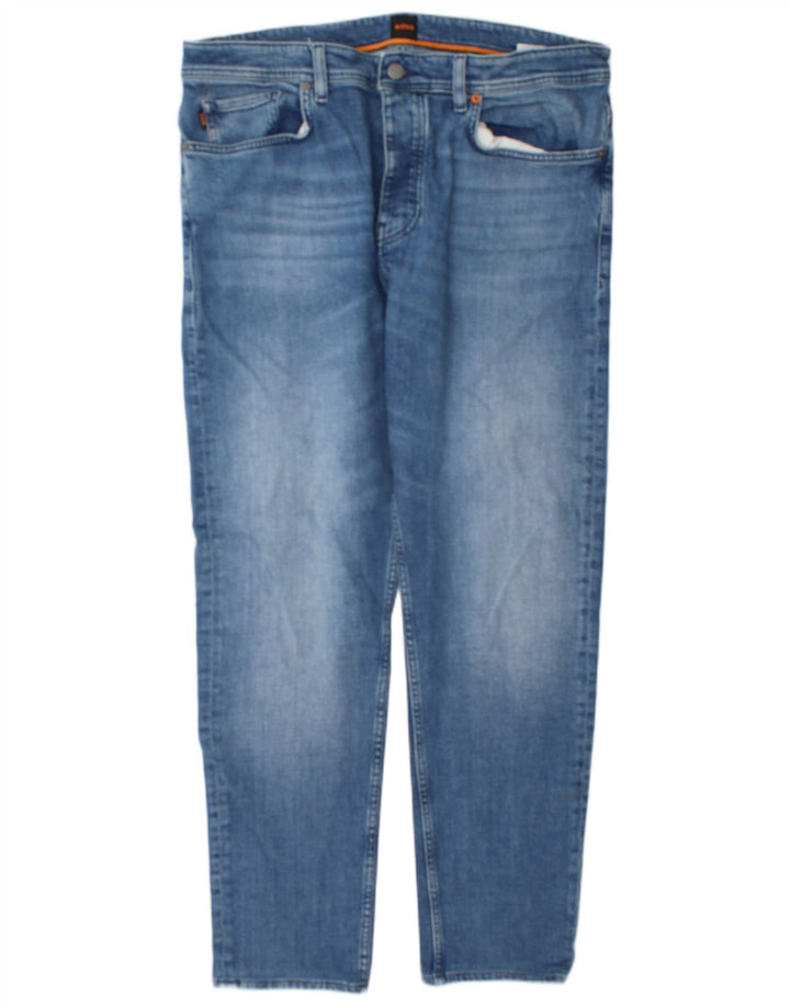Blugi slim pentru bărbați Hugo Boss W36 L32 Bumbac albastru