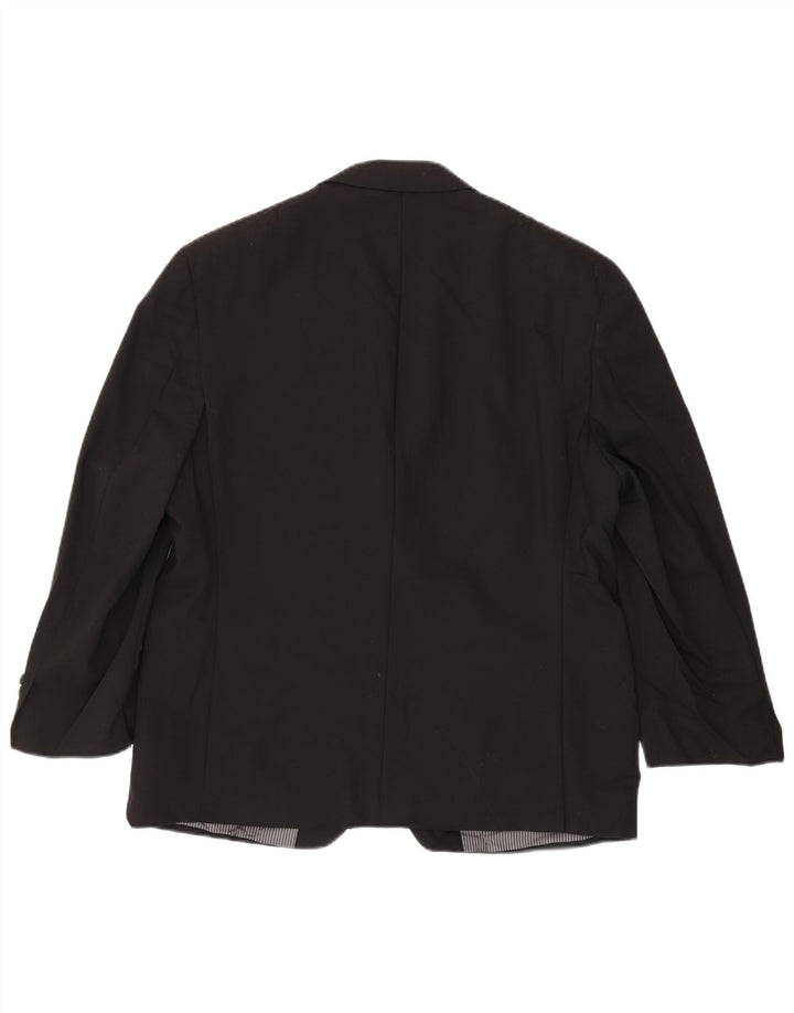 Jachetă Blazer pentru bărbați Calvin Klein cu 2 nasturi UK 44 Lână neagră mare