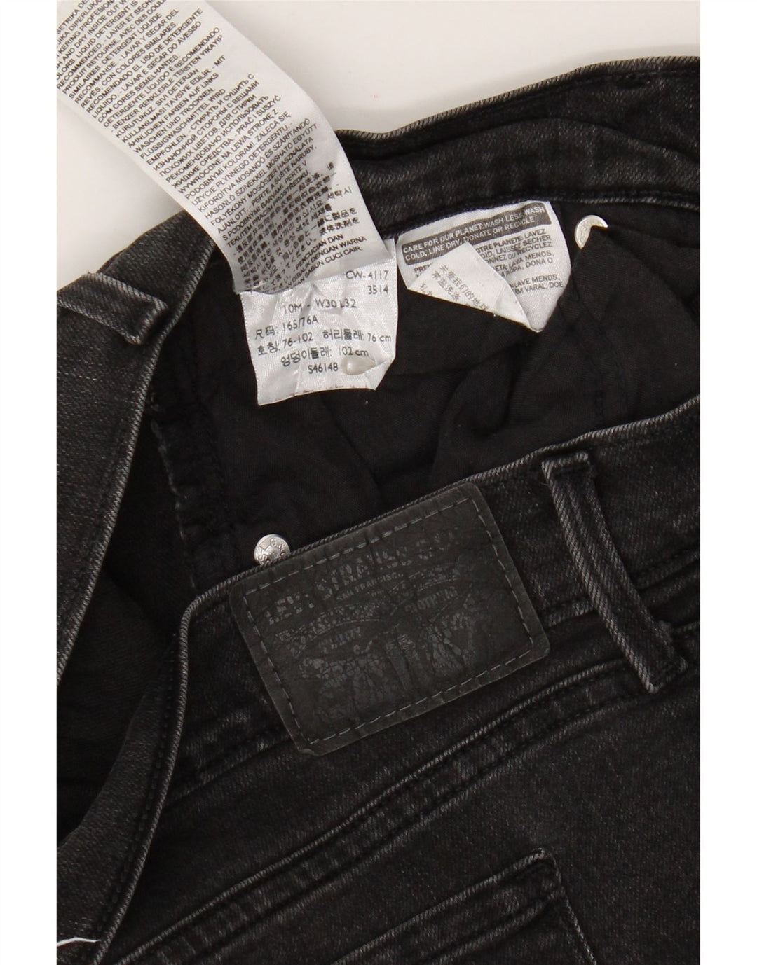 Blugi drepti pentru femei Levi's 505 W30 L32 bumbac negru