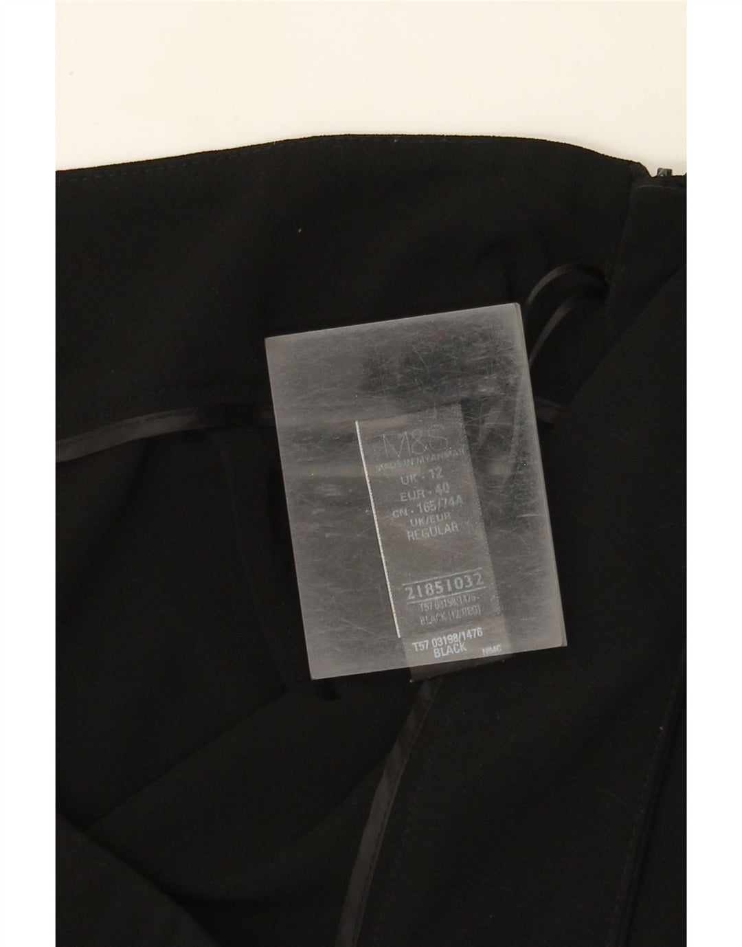 Pantaloni capri drepti pentru femei Marks & Spencer UK 12 Medium W30 L23 Negru