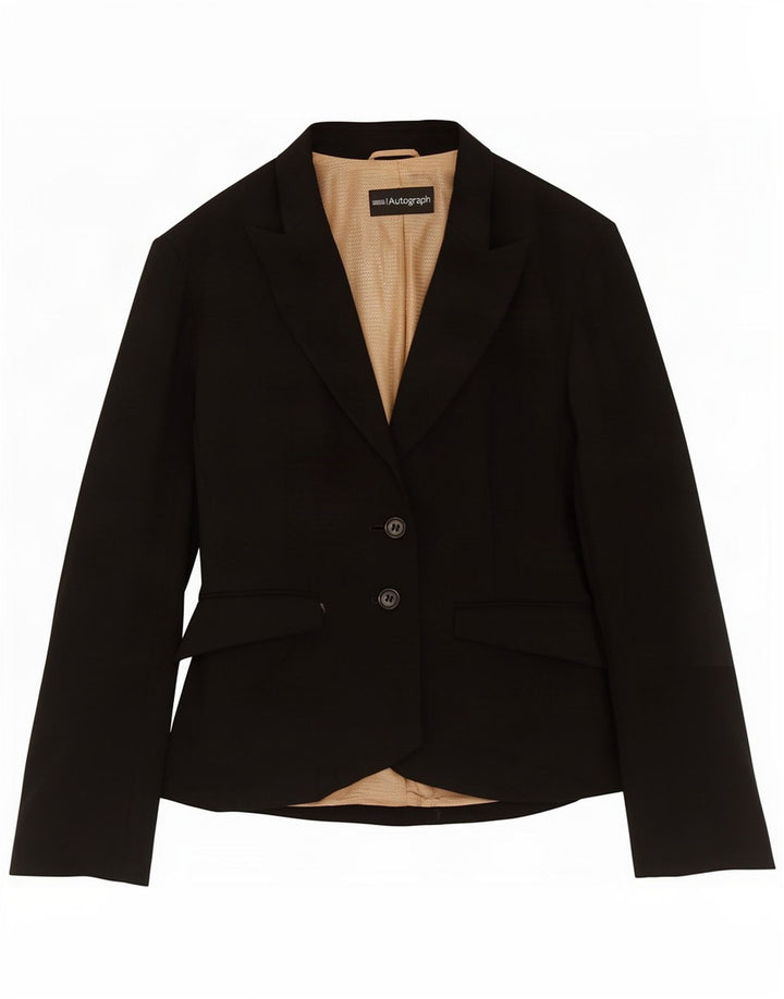 Marks & Spencer Jachetă cu 2 nasturi cu autograf pentru femei UK 8 Small Black