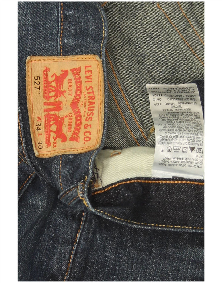 Blugi pentru bărbați Levi's 527 Bootcut W34 L30 bumbac bleumarin