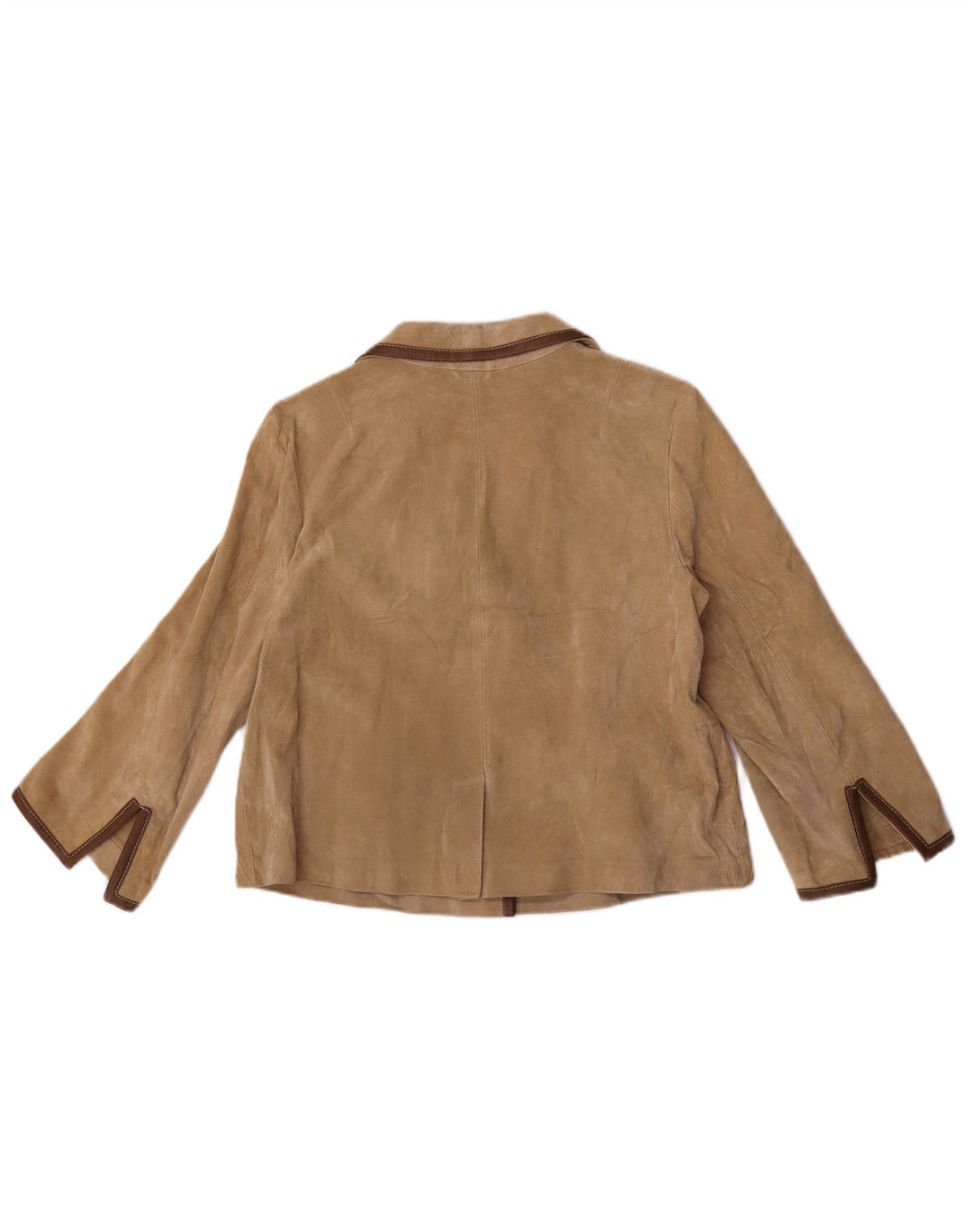 Sinequanone Jachetă Bolero de piele intoarsa cu maneca 3/4 pentru femei IT 42 Bej mediu