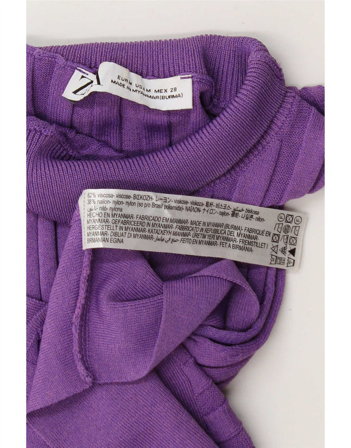 Top cu vestă pentru femei Zara UK 12 Viscoză violet mediu