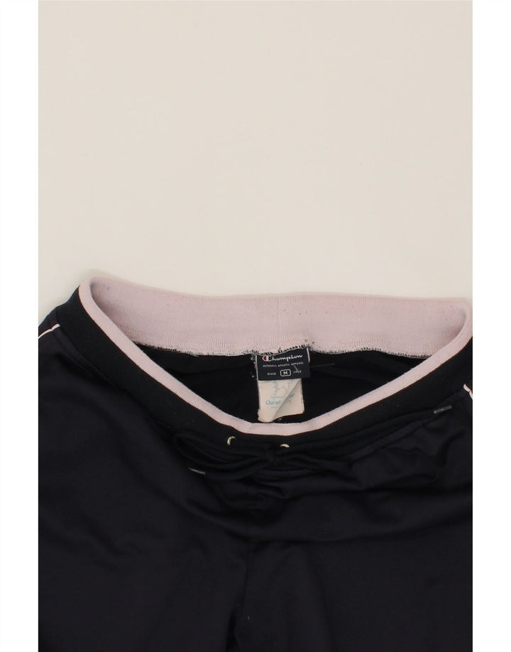 CHAMPION Womens Tracksuit Trousers UK 14 Medium  Navy Blue Polyester Vintage Champion and Second-Hand Champion from Messina Hembry 