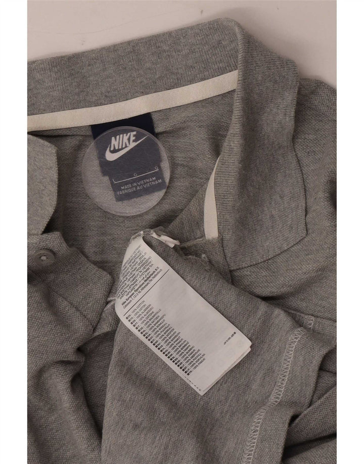 Tricou polo Nike pentru bărbați, mare, gri bumbac cu pete