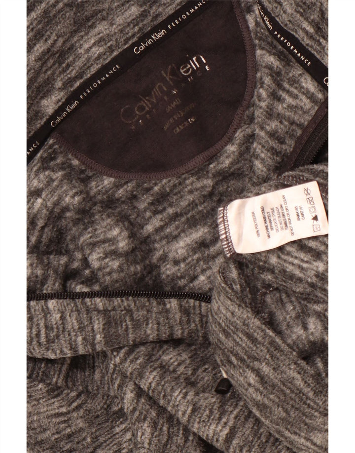 Jachetă Calvin Klein pentru femei Performance Fleece UK 10 Small Grey Flecked