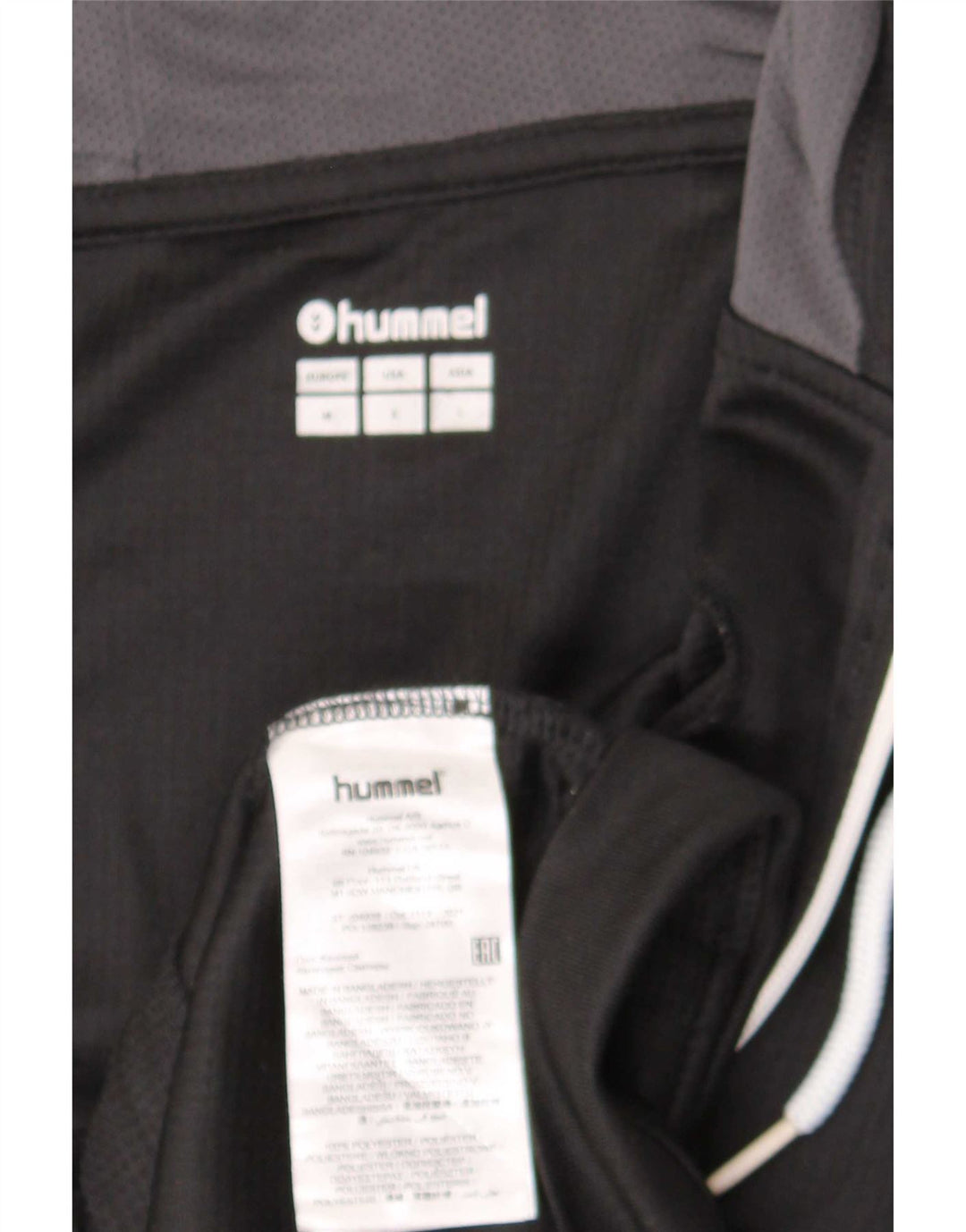 Pulover Hummel pentru bărbați, grafic cu fermoar, poliester mediu negru