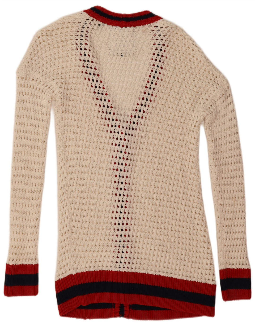 Pulover cardigan supradimensionat Superdry pentru femei UK 10, mic, alb, bloc de culoare