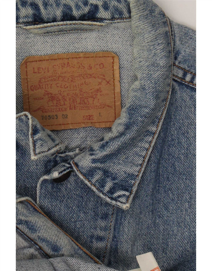 Jachetă de blugi pentru bărbați Levi's UK 40, mare, albastru, bumbac